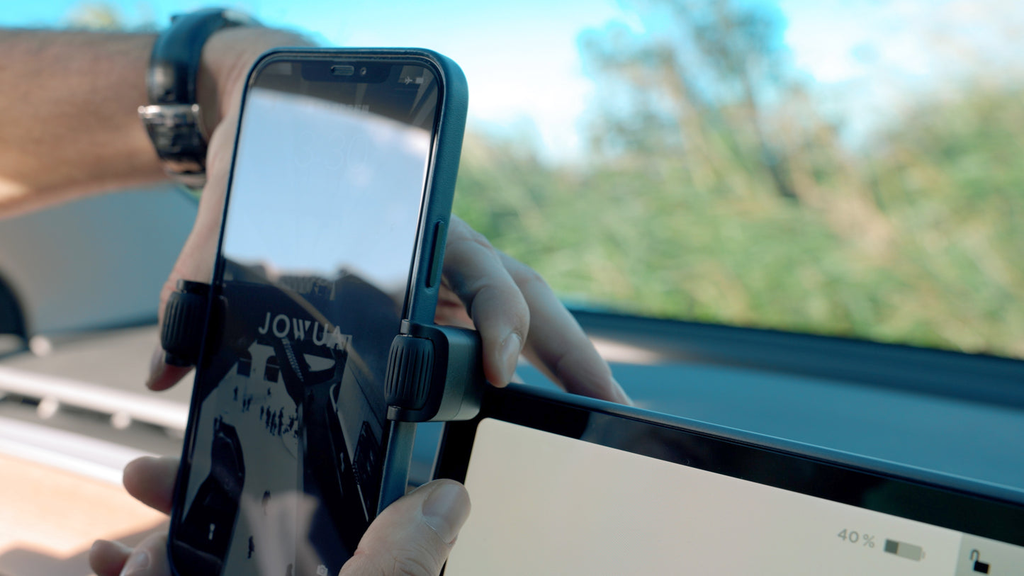 JOWUA Schwenkbare Handyhalterung mit kabelloser Ladung für Tesla Model 3 & Y