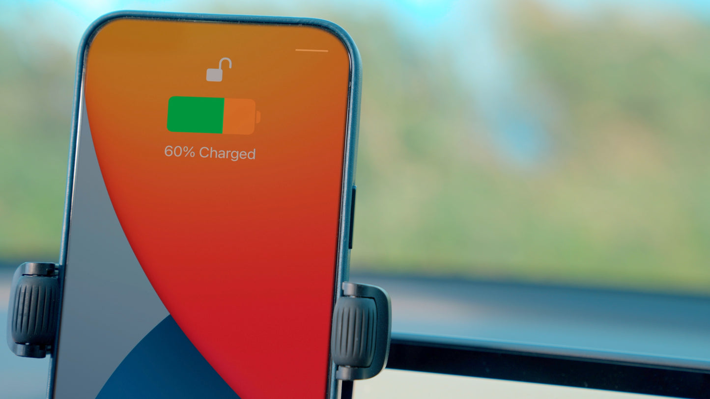 JOWUA Schwenkbare Handyhalterung mit kabelloser Ladung für Tesla Model 3 & Y