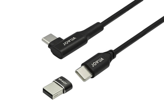 Jowua USB-C to USB-C Cable with USB-C Female to USB-A Male Adapter